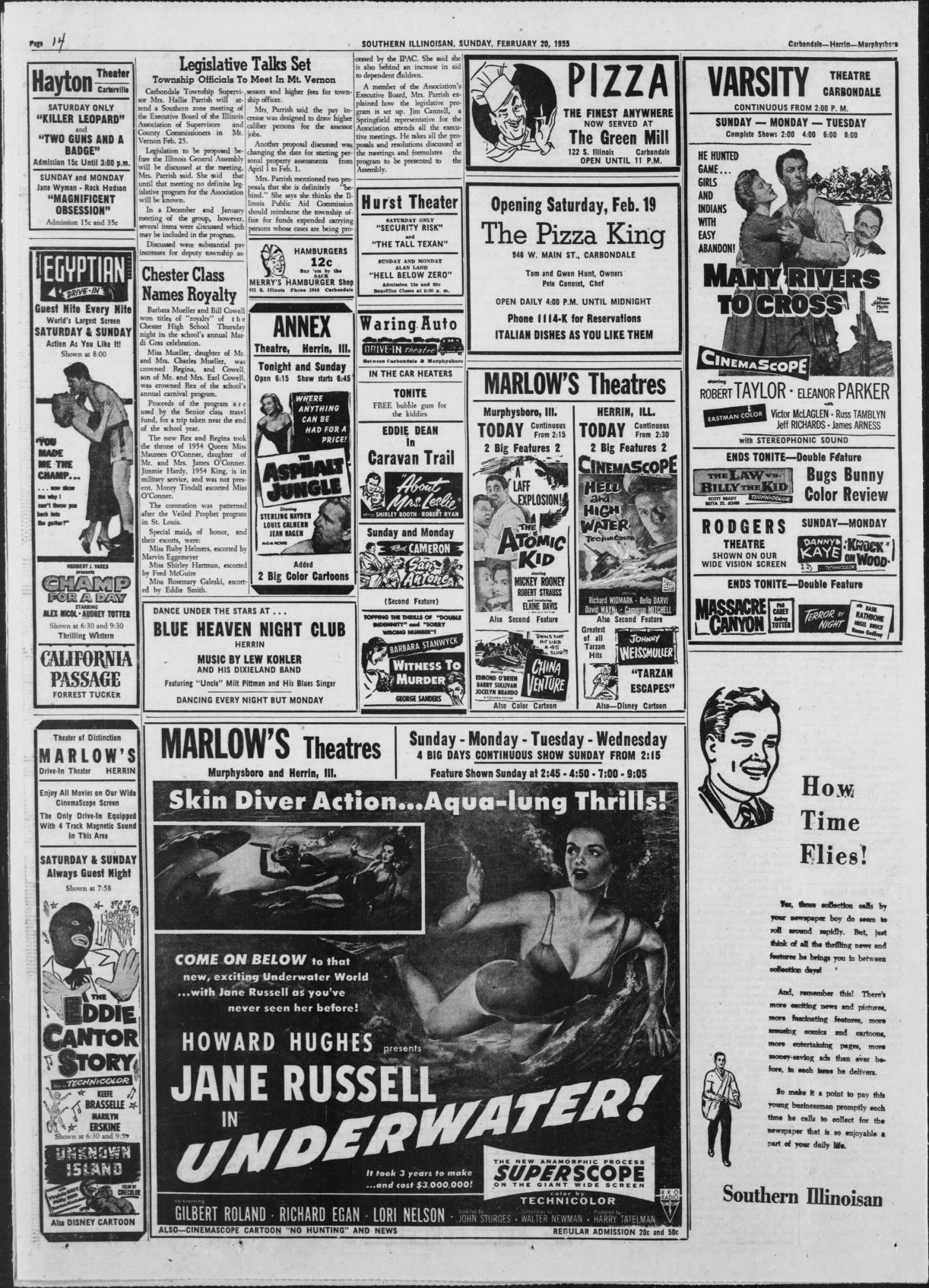 Pizza King prepares to open in February 1955